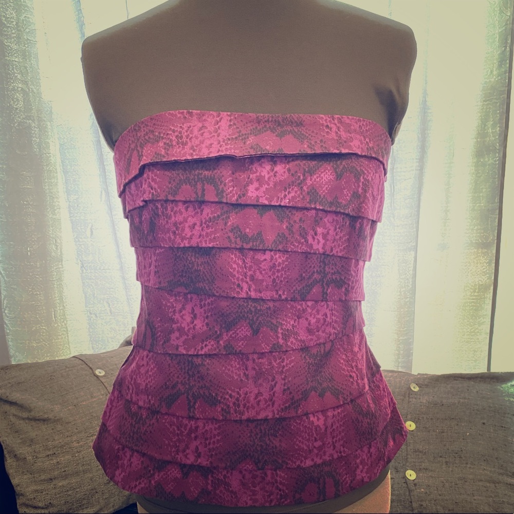 White House Black Market purple corset size 6